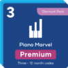 Piano Marvel Premium 12 Month (3 accounts)