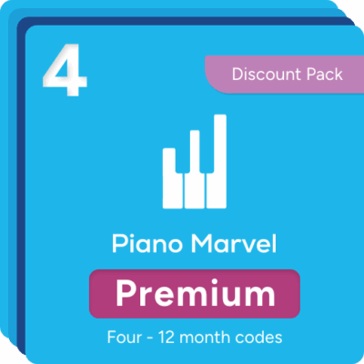 Piano Marvel Premium 12 Month (4 accounts)